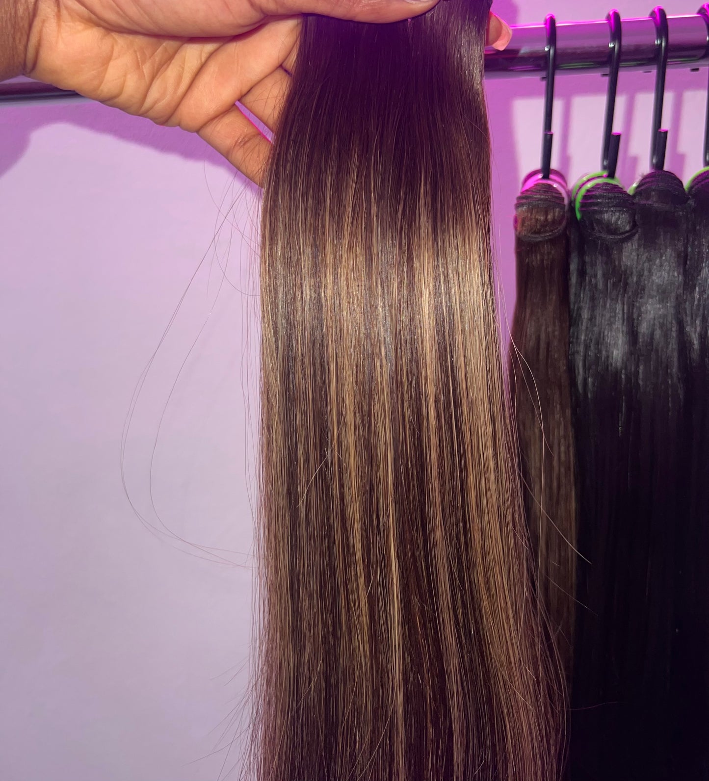 LUXE STRAIGHT HONEY BROWN HIGHLIGHTED INDIAN HAIR