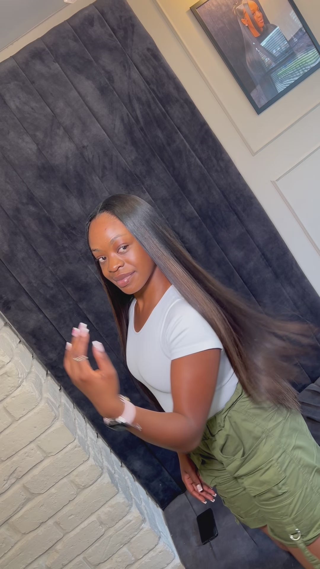 faux highlight sew in 